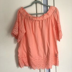 Pink off the shoulder top